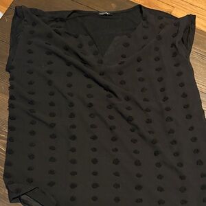 Papermoon Black Textured Dot Blouse